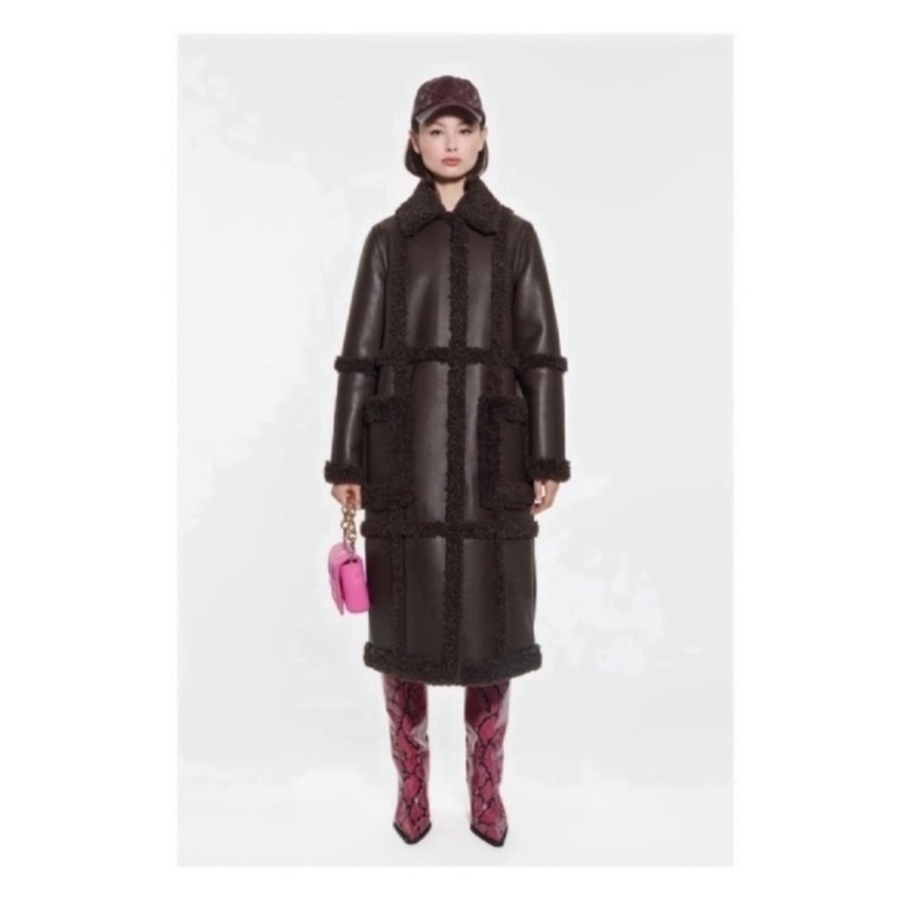 STAND STUDIO - PATRICE FAUX SHEARLING COAT